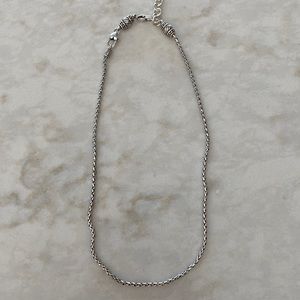 Brighton necklace 16 inches long has an extender to make it up to 20 inches long